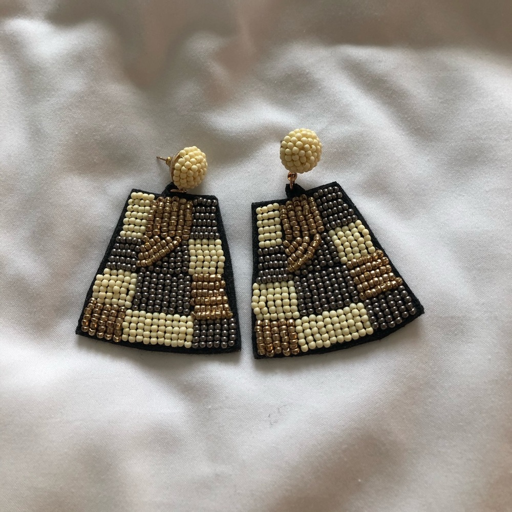 Black and White Statement Earrings